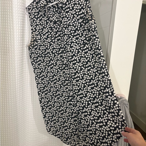 Equipment Heart Print Button Down Dress - Picture 1 of 3